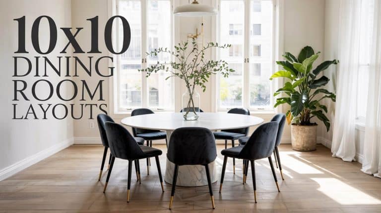 10×10 Dining Room Layouts With Table Placement Tips