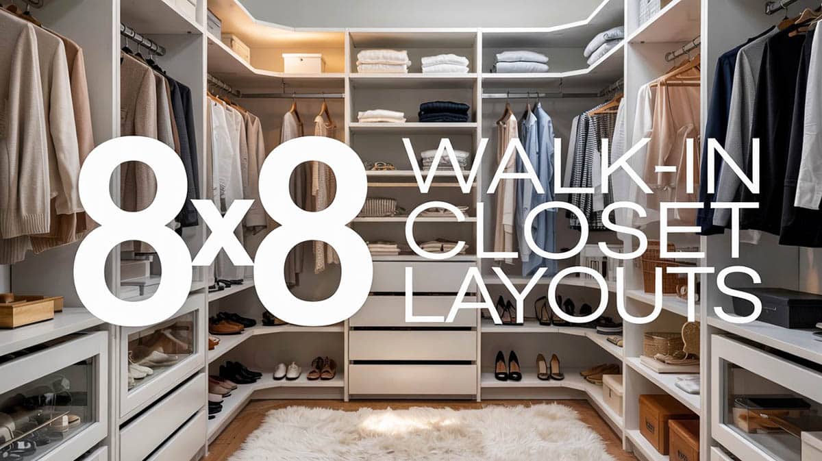 8x8 Walk-in Closet Layouts