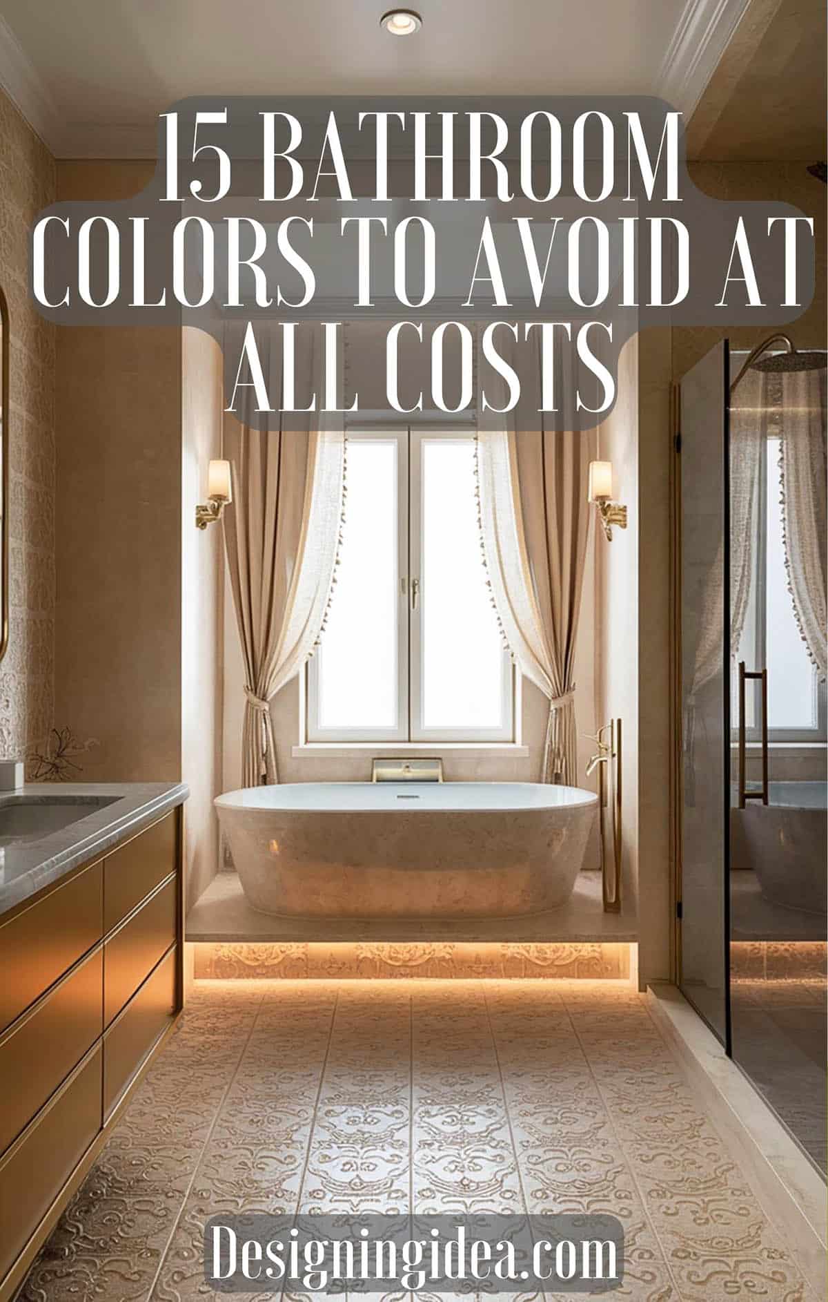 Bathroom colors to avoid