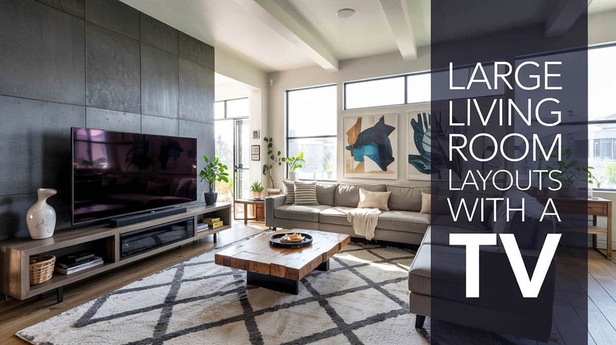 Large Living Room Layouts With A TV