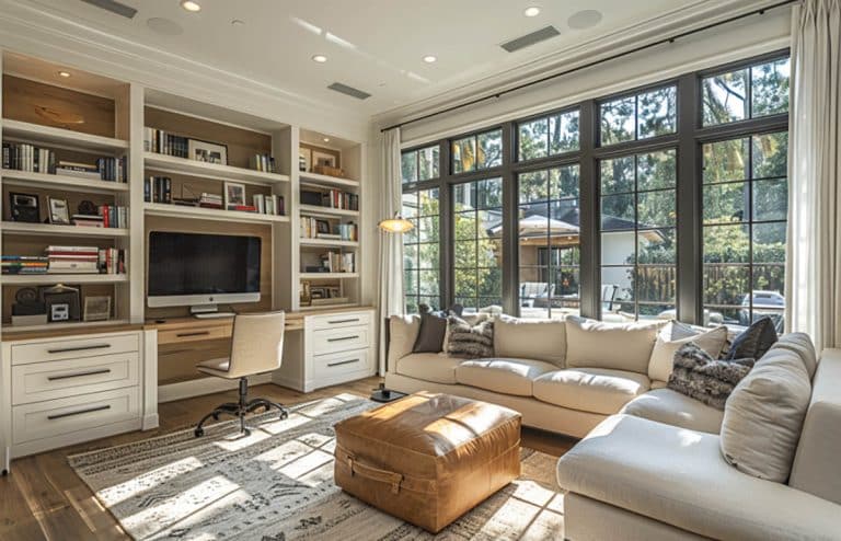 Work from Home in Style With These Living Room Office Ideas