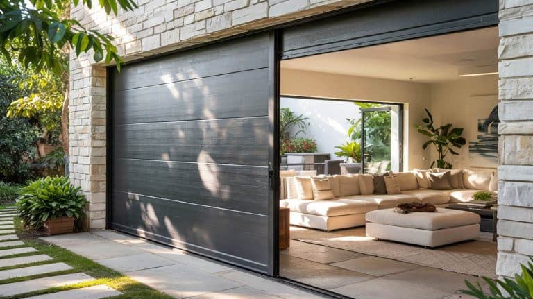 Garage Door in Living Room (Design Types & Ideas)