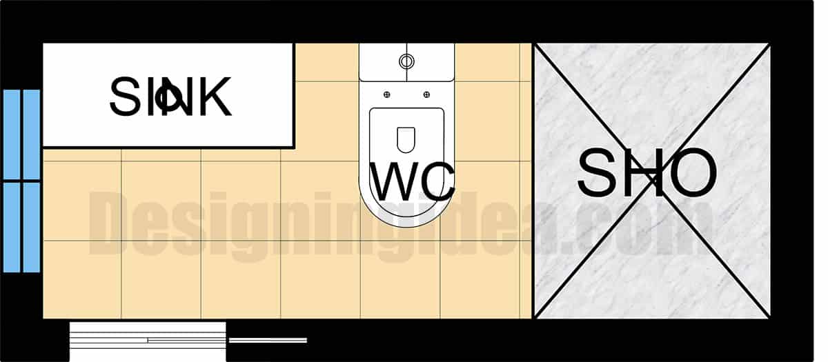 Long rectangular layout