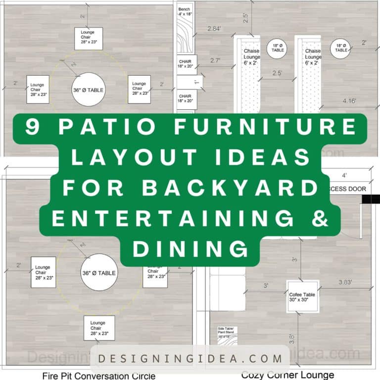 9 Patio Furniture Layout Ideas For Backyard Entertaining & Dining