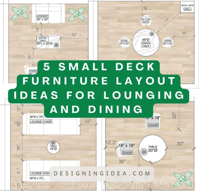 5 Small Deck Furniture Layout Ideas for Lounging and Dining Outdoors