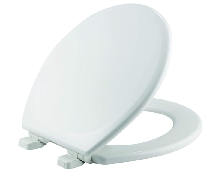 White round duroplast toilet seat